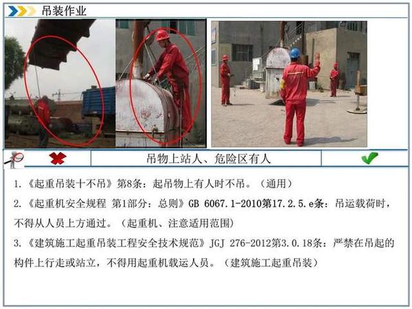 吊装作业危险区警示